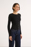 Caterina Snap Button Top Black