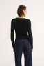 Caterina Snap Button Top Black