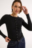 Caterina Snap Button Top Black