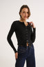 Caterina Snap Button Top Black