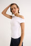 Valentina Off Shoulder Top Optic White