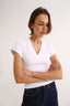 Kelly V Neck T-Shirt Optic White