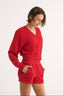 Charlotte V Neck Jumper Radiant Red