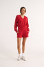 Charlotte V Neck Jumper Radiant Red