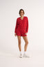 Charlotte V Neck Jumper Radiant Red