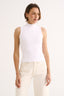 Tara Mock Neck Tank Optic White