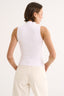 Tara Mock Neck Tank Optic White