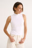 Tara Mock Neck Tank Optic White