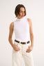 Tara Mock Neck Tank Optic White