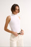 Tara Mock Neck Tank Optic White