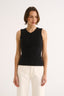 Holly High V Neck Tank Black
