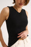 Holly High V Neck Tank Black