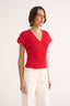Kelly V Neck T-Shirt Radiant Red
