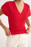 Kelly V Neck T-Shirt Radiant Red