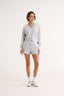 Charlotte V Neck Jumper Grey Marle