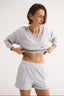 Charlotte V Neck Jumper Grey Marle
