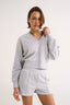 Charlotte V Neck Jumper Grey Marle