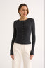 Caterina Snap Button Top Charcoal Marle