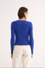 Caterina Snap Button Top Cobalt