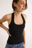 Harmony Halter Tank Black