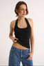Harmony Halter Tank Black
