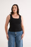 Harmony Square Neck Tank Black