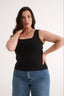 Harmony Square Neck Tank Black
