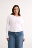 Caterina Snap Button Top Optic White