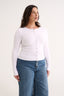 Caterina Snap Button Top Optic White