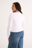 Caterina Snap Button Top Optic White