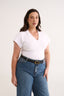 Kelly V Neck T-Shirt Optic White
