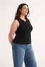 Holly High V Neck Tank Black