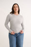 Carina Classic Long Sleeve Pewter Marle
