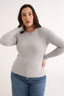 Carina Classic Long Sleeve Pewter Marle