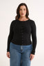 Caterina Snap Button Top Black