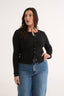 Caterina Snap Button Top Black