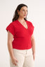 Kelly V Neck T-Shirt Radiant Red