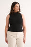 Tara Mock Neck Tank Black