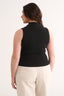 Tara Mock Neck Tank Black