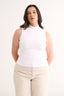 Tara Mock Neck Tank Optic White