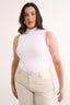 Tara Mock Neck Tank Optic White