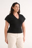 Kelly V Neck T-Shirt Black