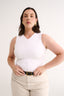 Holly High V Neck Tank Optic White