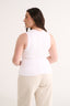 Holly High V Neck Tank Optic White