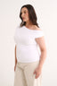 Valentina Off Shoulder Top Optic White