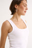 Harmony Square Neck Tank Optic White