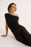 Valentina Off Shoulder Top Black