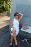 Evelyn Twist Tank Optic White - Final Sale
